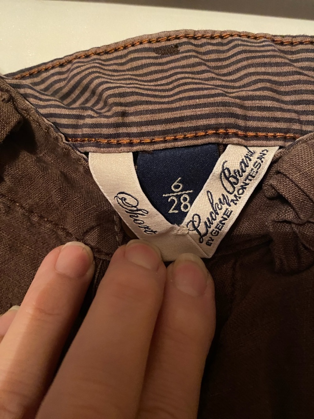 Lucky Brand Brown Button-Pocket Bermuda Shorts - Picture 2 of 2